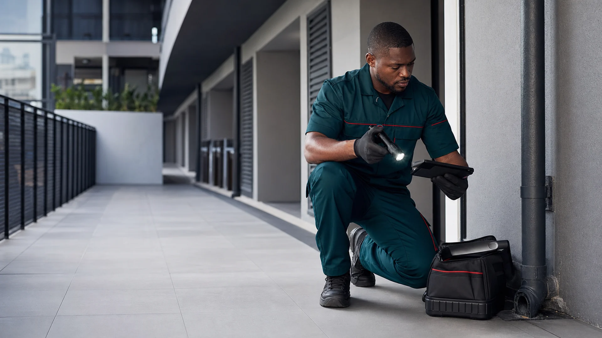 Apartment building pest control inspection and proofing work